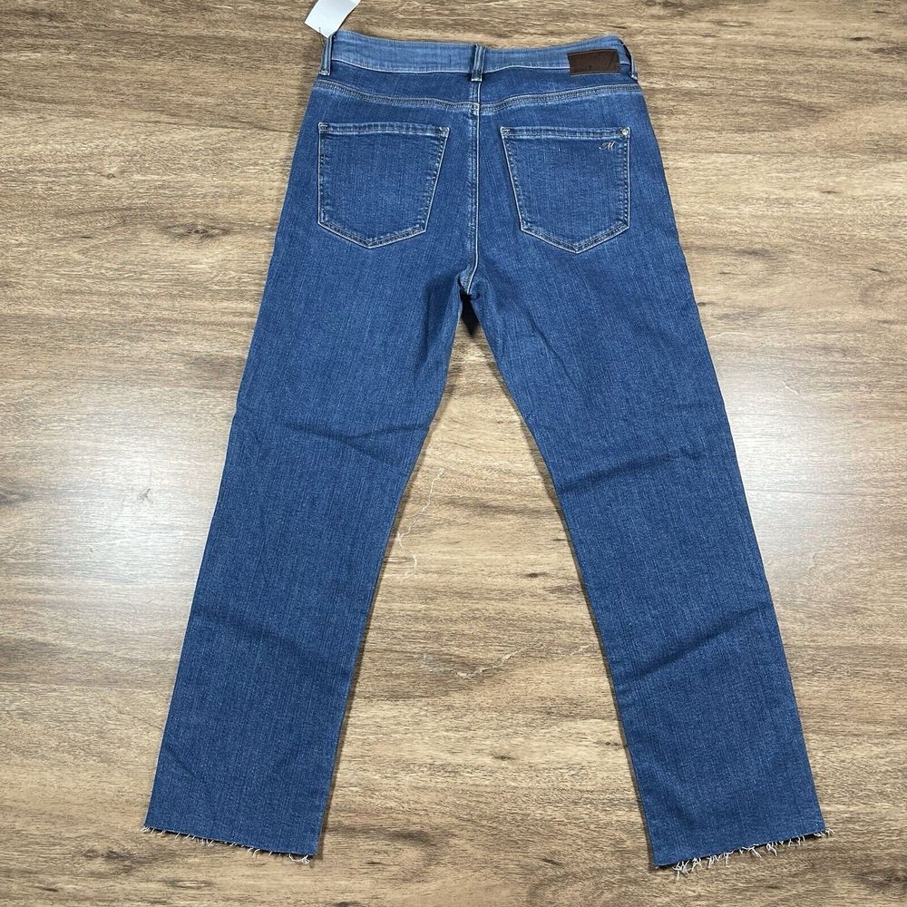 Mavi Niki Jeans Womens Size 27 High-Rise Straight Crop Raw Hem Colorblock Denim - Picture 11 of 12
